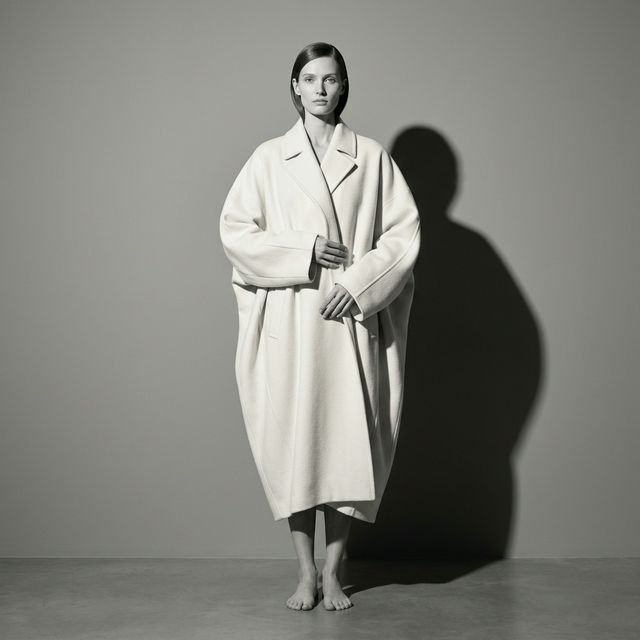 Casaco cashmere escultural